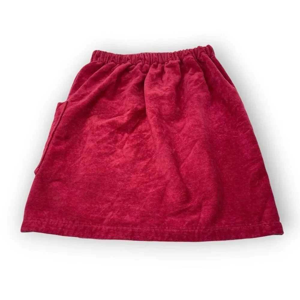 Melsimo Towel Selections Vintage Body Wrap Around Towel Cover Up Terry Cloth Red